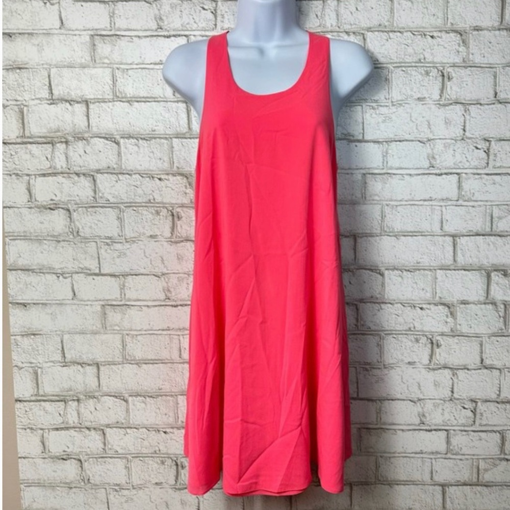 Alice and Olivia Trina Silk Tunic Mini Racerback Dress
